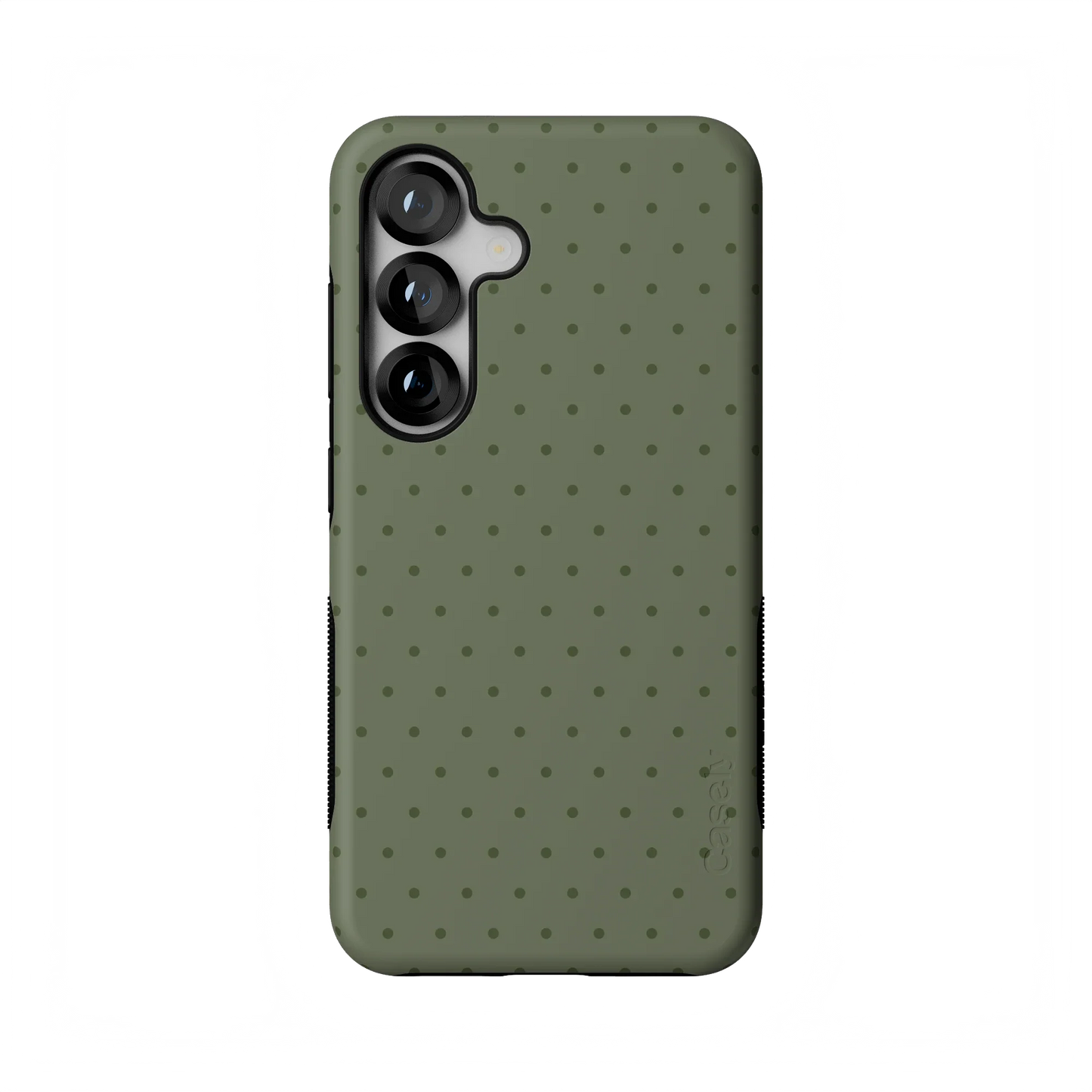 On the Dot | Olive Green Polka Dot Case - Galaxy S25