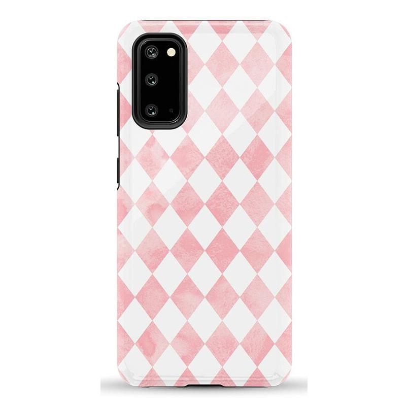The Valentine's Collection | Pink Argyle Case Phone Case Casetry Essential Galaxy S20