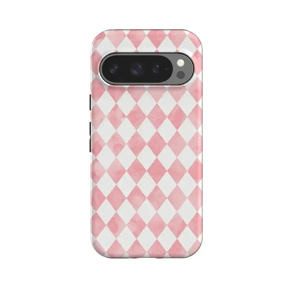 Queen of Diamonds | Pink Watercolor Case Phone Case Casetry Essential + MagSafe® Google Pixel 10 Pro