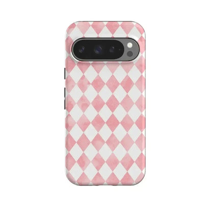 Queen of Diamonds | Pink Watercolor Case Phone Case Casetry Essential + MagSafe® Google Pixel 10 Pro