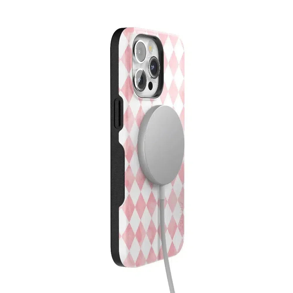 Queen of Diamonds | Pink Watercolor Case Phone Case Casetry