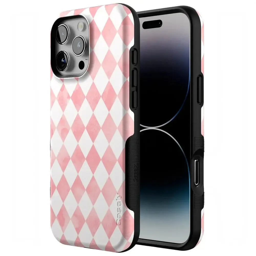 Queen of Diamonds | Pink Watercolor Case Phone Case Casetry
