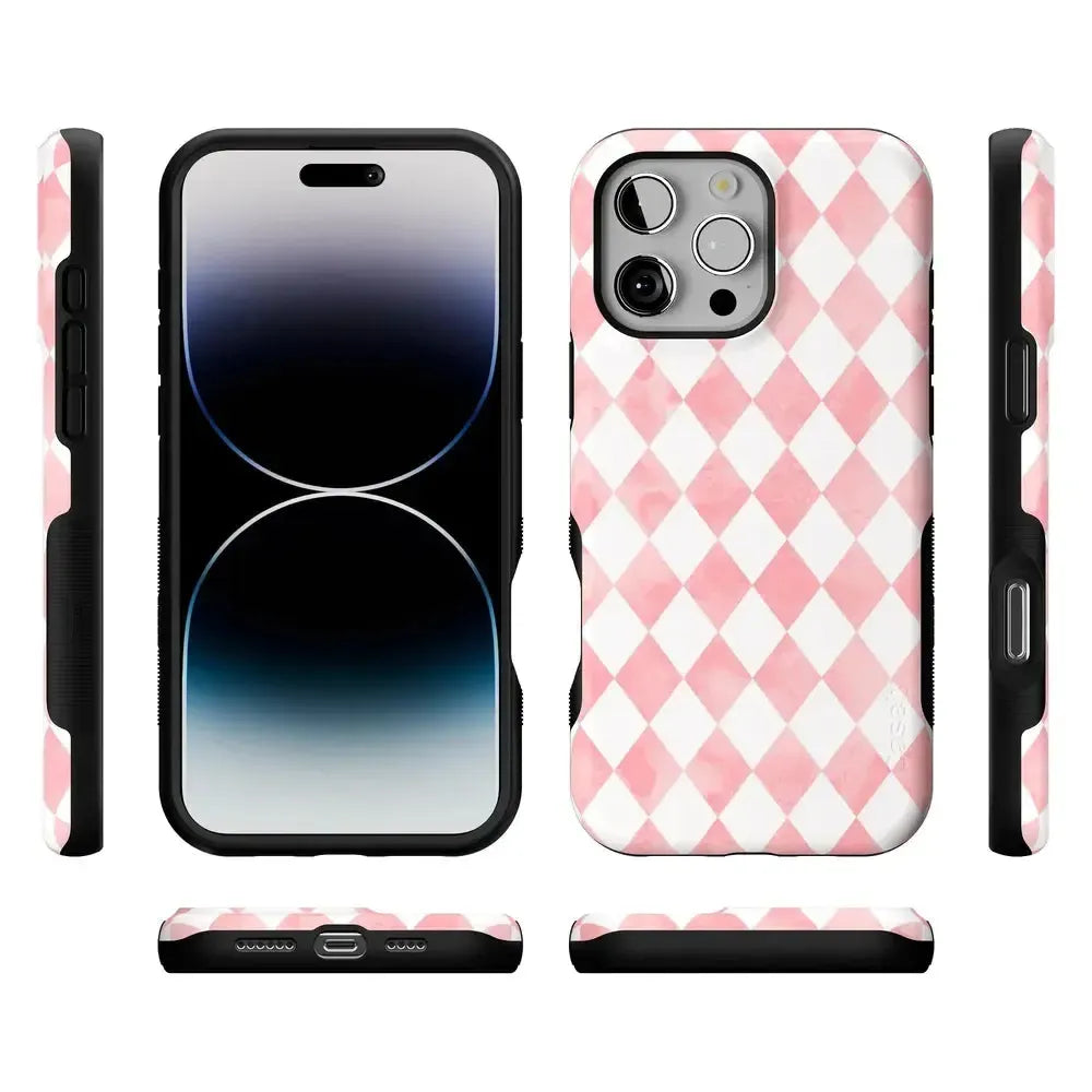Queen of Diamonds | Pink Watercolor Case Phone Case Casetry