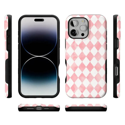 Queen of Diamonds | Pink Watercolor Case Phone Case Casetry
