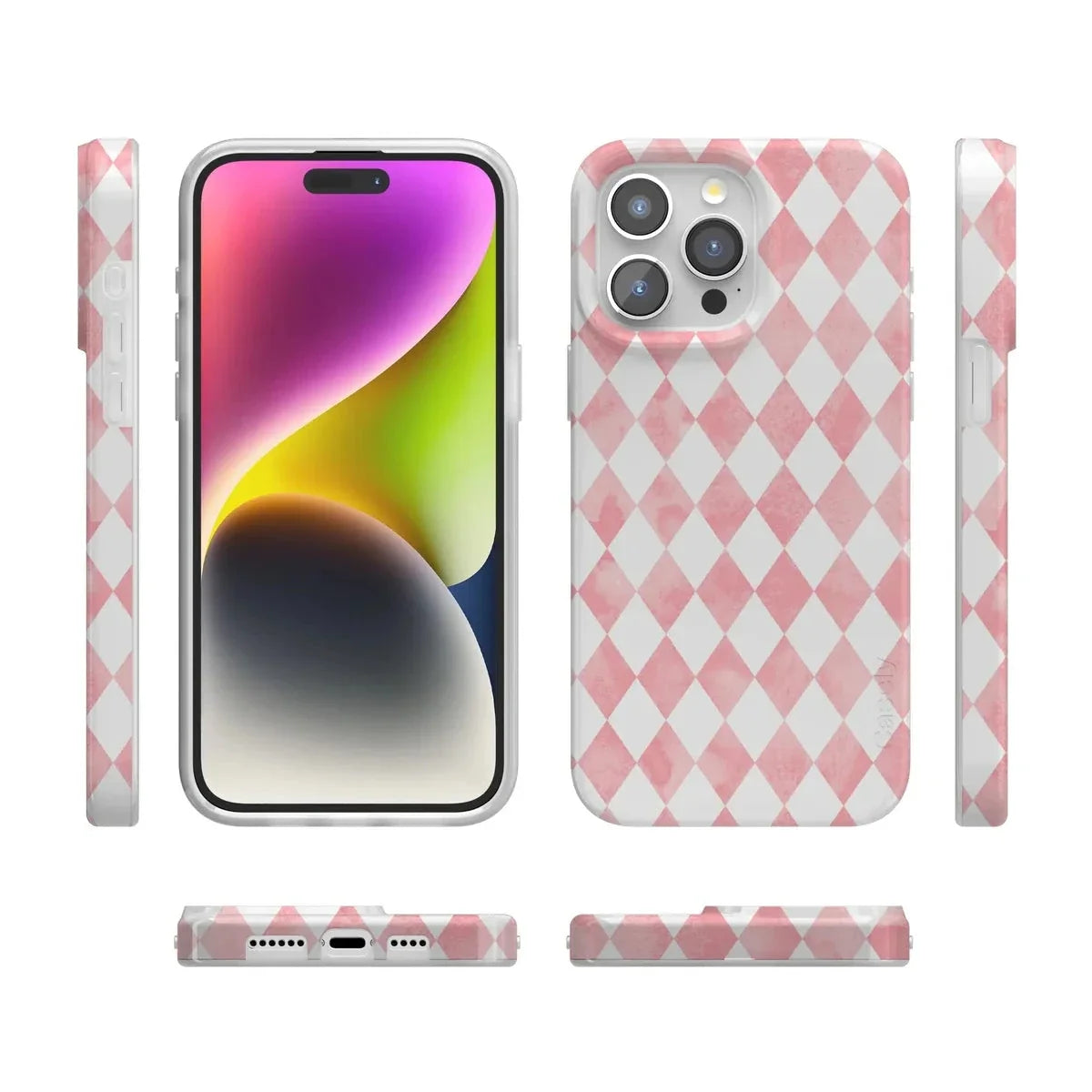 Queen of Diamonds | Pink Watercolor Case Phone Case Casetry