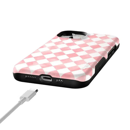 Queen of Diamonds | Pink Watercolor Case Phone Case Casetry