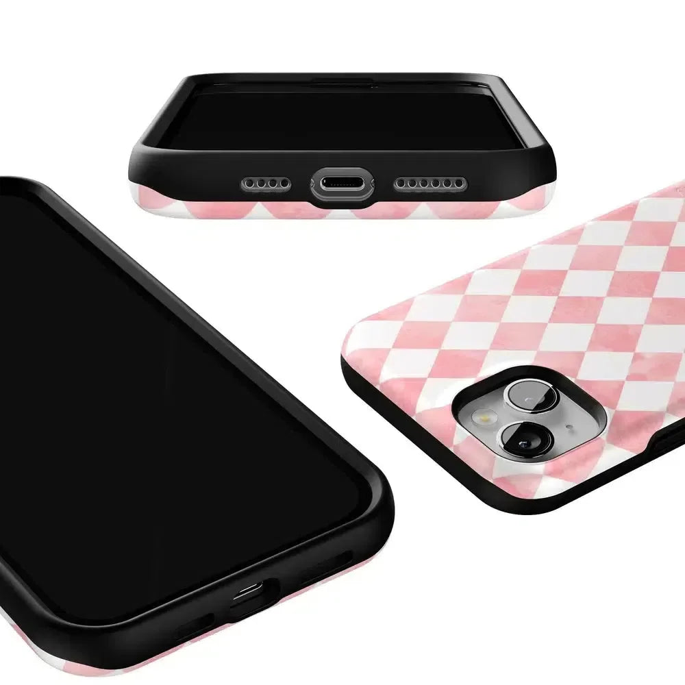 Queen of Diamonds | Pink Watercolor Case Phone Case Casetry