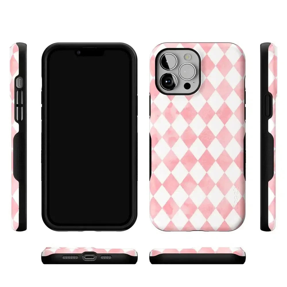 Queen of Diamonds | Pink Watercolor Case Phone Case Casetry