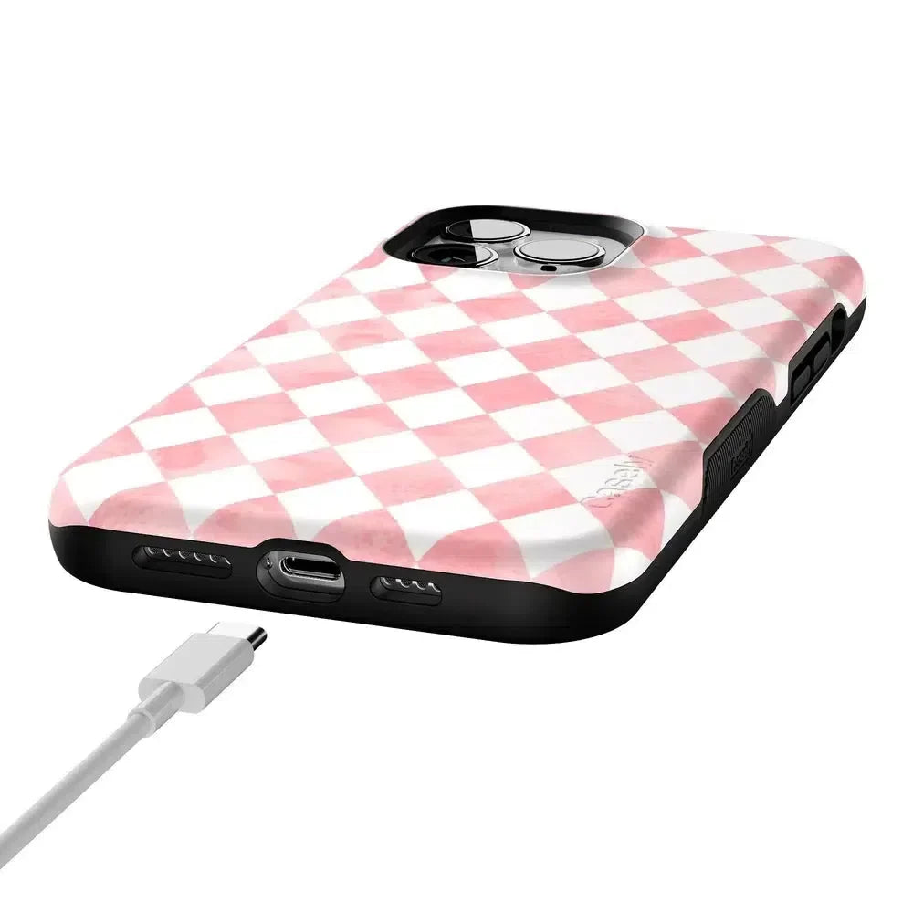 Queen of Diamonds | Pink Watercolor Case Phone Case Casetry
