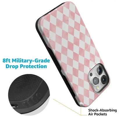 Queen of Diamonds | Pink Watercolor Case Phone Case Casetry