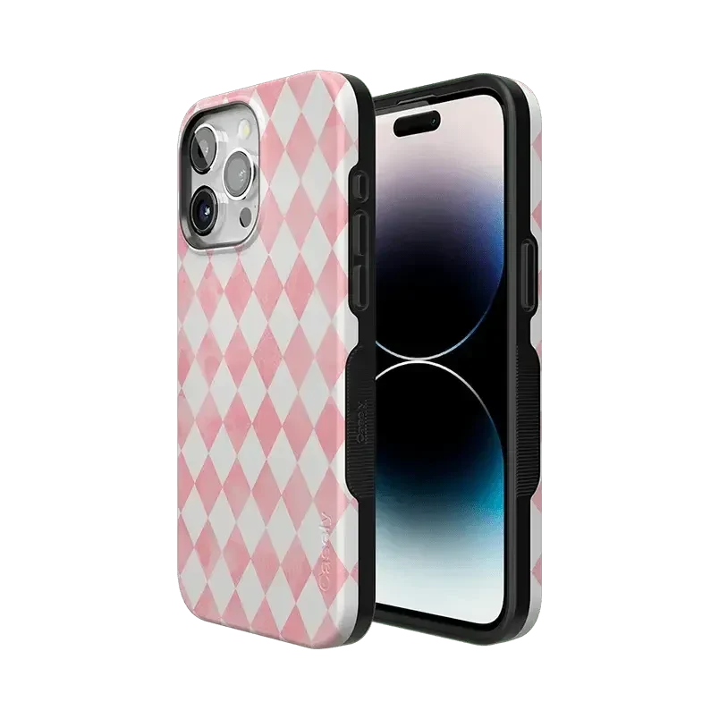 Queen of Diamonds | Pink Watercolor Case Phone Case Casetry