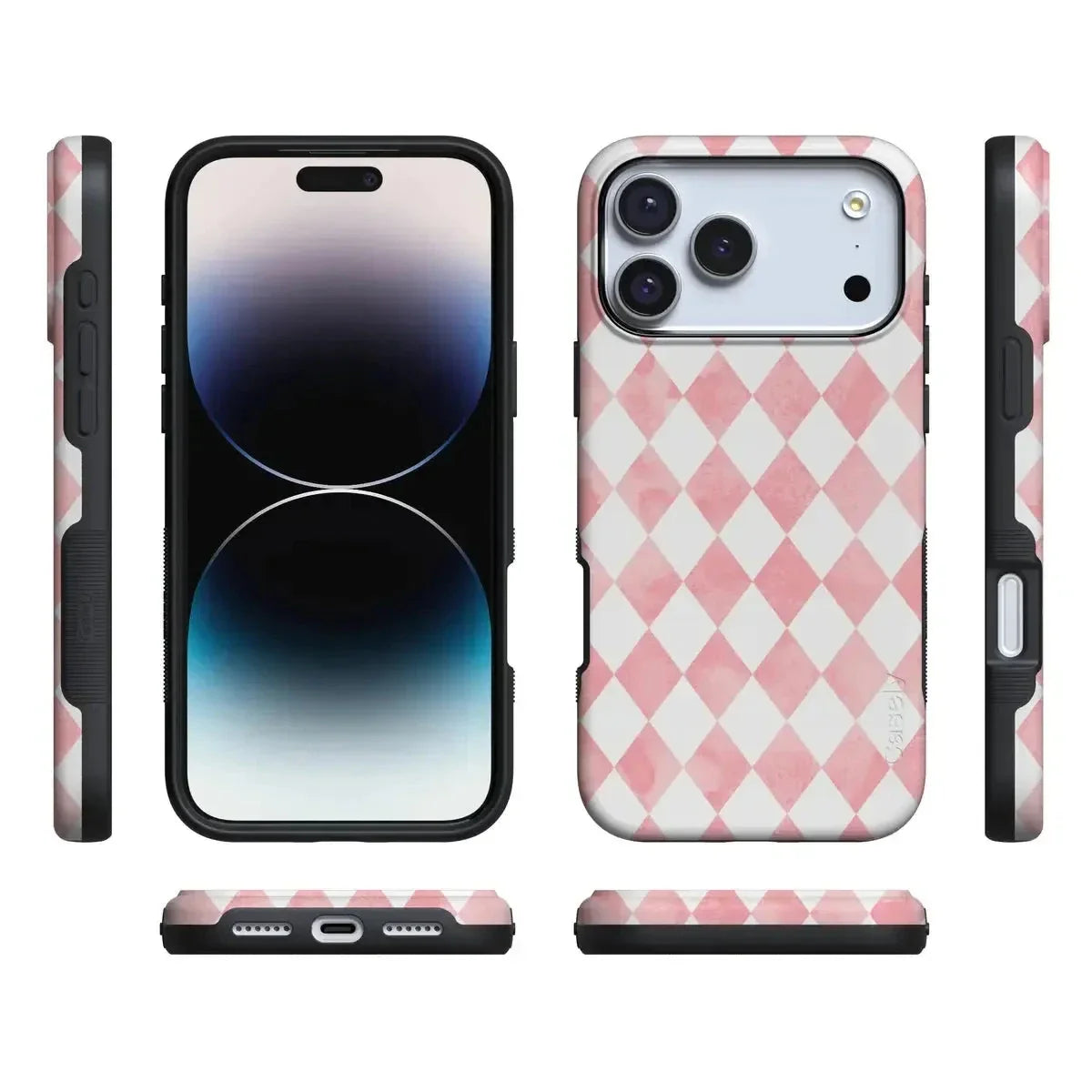 Queen of Diamonds | Pink Watercolor Case Phone Case Casetry
