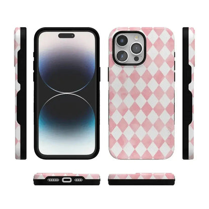 Queen of Diamonds | Pink Watercolor Case Phone Case Casetry
