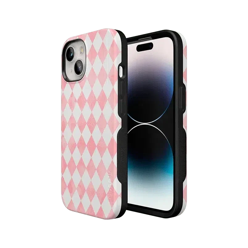 Queen of Diamonds | Pink Watercolor Case Phone Case Casetry