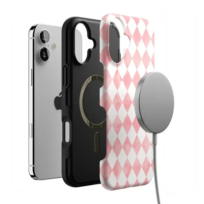Queen of Diamonds | Pink Watercolor Case Phone Case Casetry