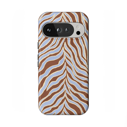 Untamed | Brown & Blue Zebra Case - Google Pixel 10 Pro