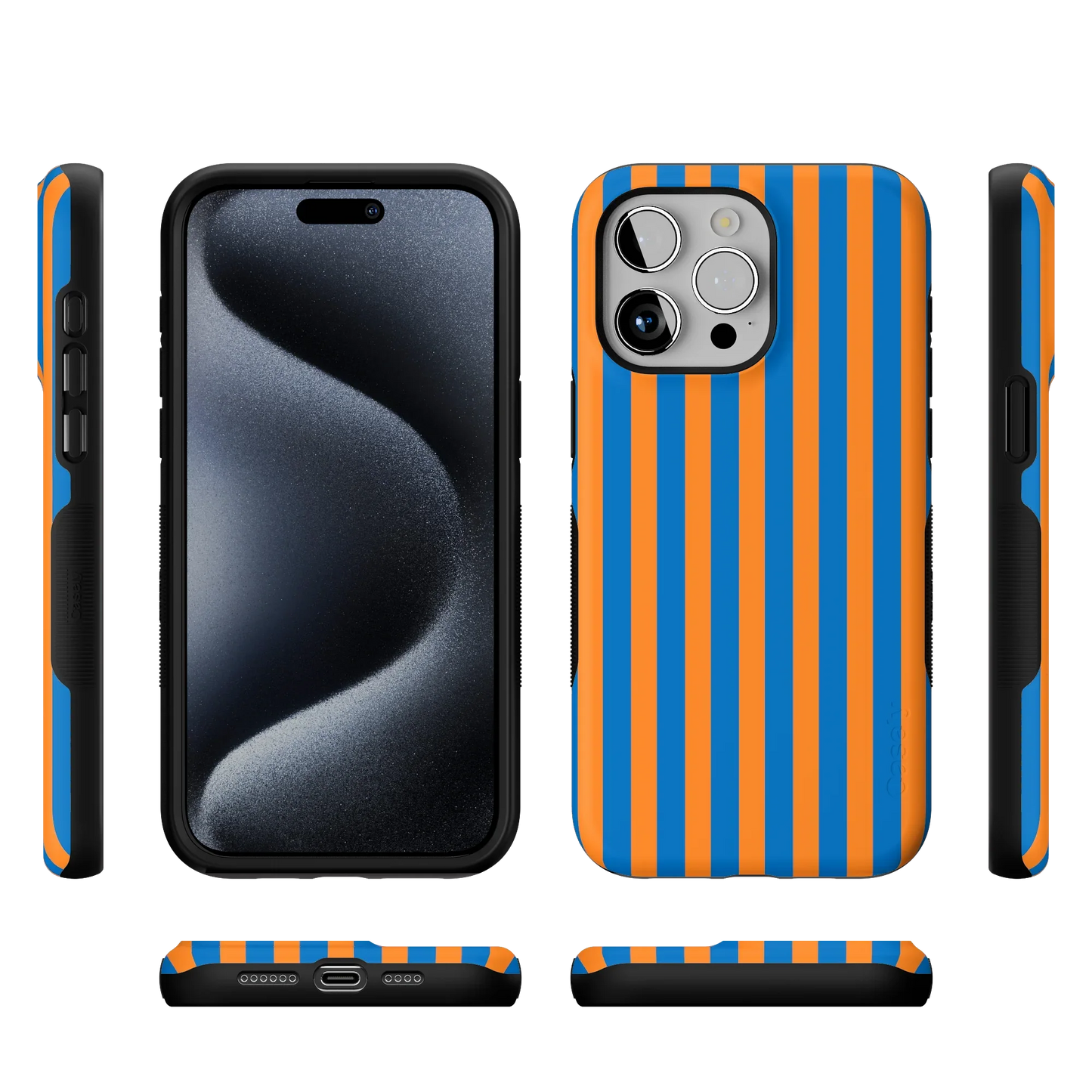 Go New York | Blue & Orange Stripes Case