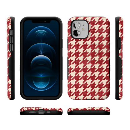 Scarlet Stitch | Red Houndstooth Case