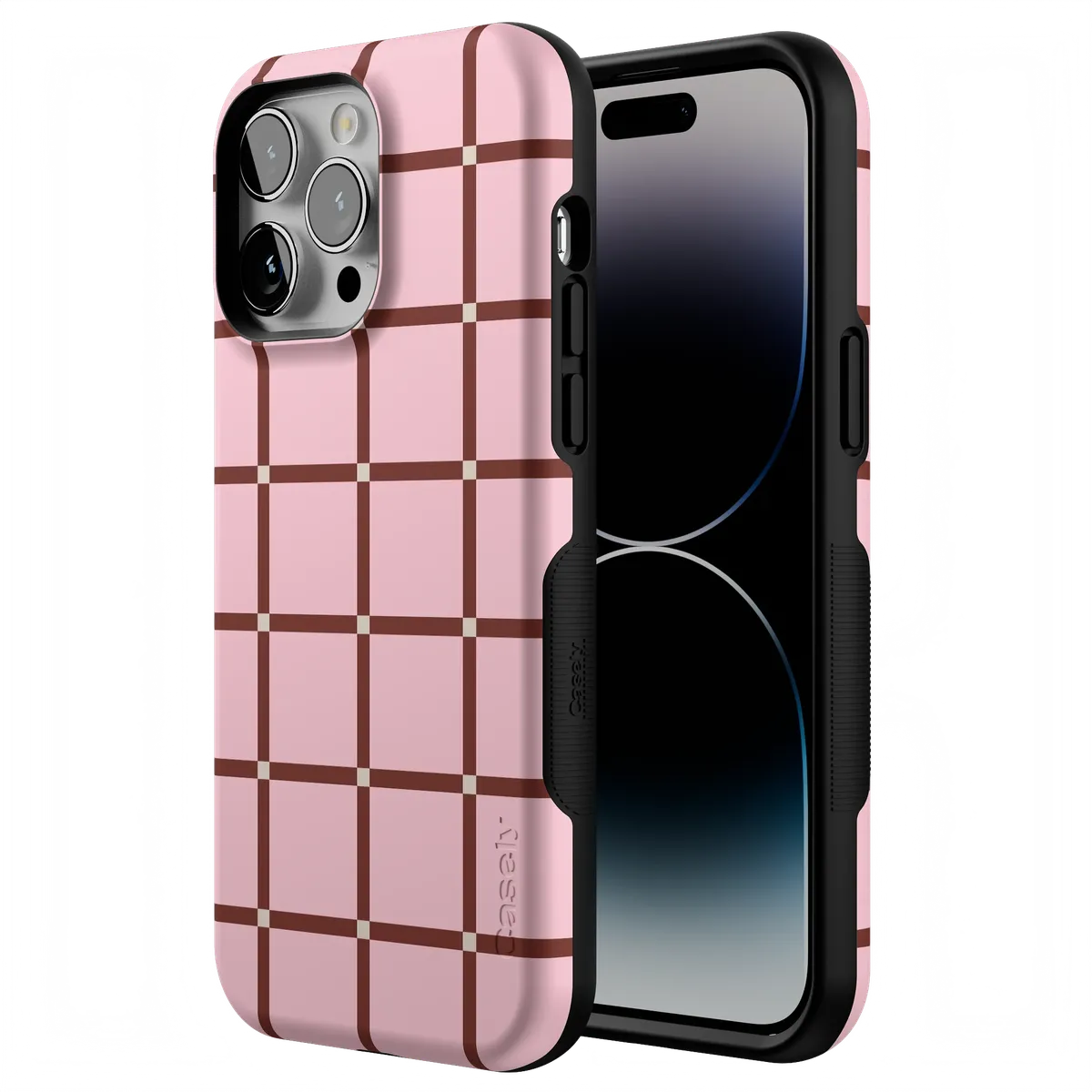 Uptown Gridlock | Pink Checkerboard Case