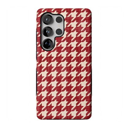 Scarlet Stitch | Red Houndstooth Case