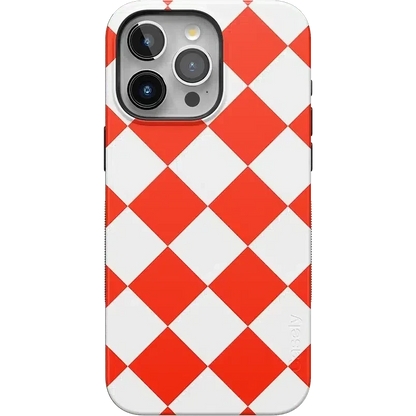 Red Checkerboard | High Contrast Design Case Phone Case Casetry Bold Flex + MagSafe® iPhone 15 Pro Max