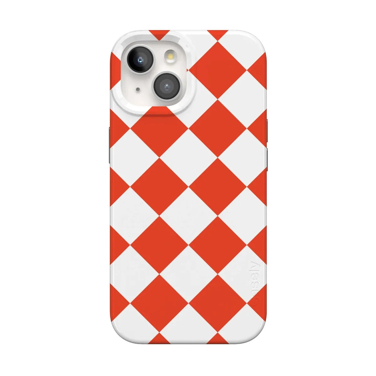 Red Checkerboard | High Contrast Design Case Phone Case Casetry Classic + MagSafe® iPhone 15