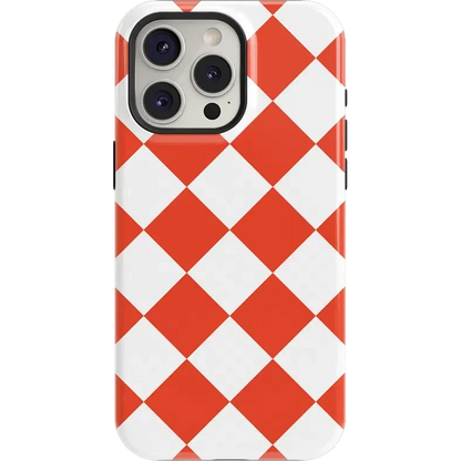 Red Checkerboard | High Contrast Design Case Phone Case Casetry Essential + MagSafe® iPhone 15 Pro Max