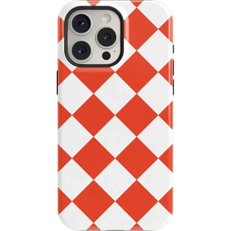 Red Checkerboard | High Contrast Design Case Phone Case Casetry Essential + MagSafe® iPhone 15 Pro