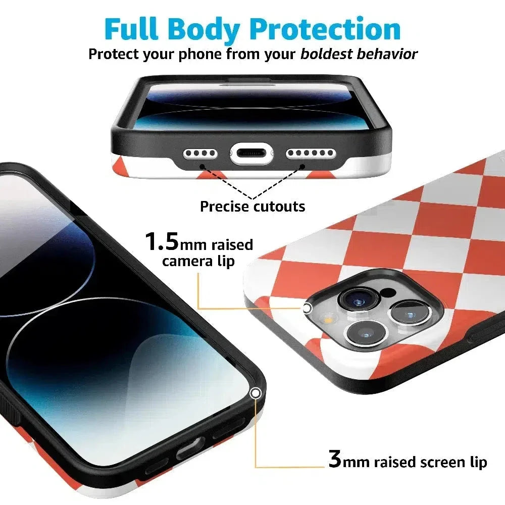 Red Checkerboard | High Contrast Design Case Phone Case Casetry
