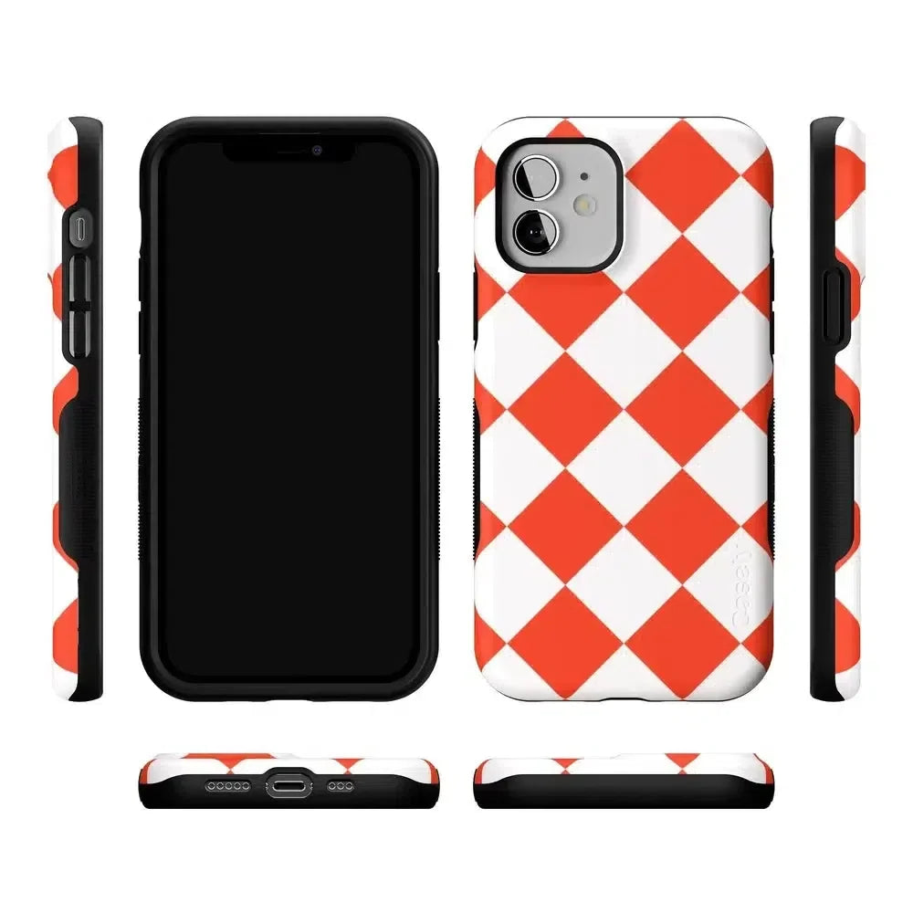 Red Checkerboard | High Contrast Design Case Phone Case Casetry