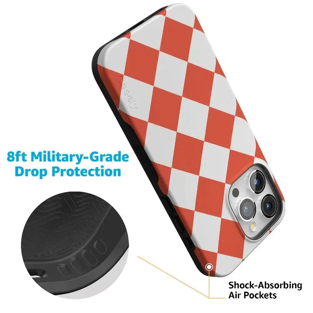 Red Checkerboard | High Contrast Design Case Phone Case Casetry