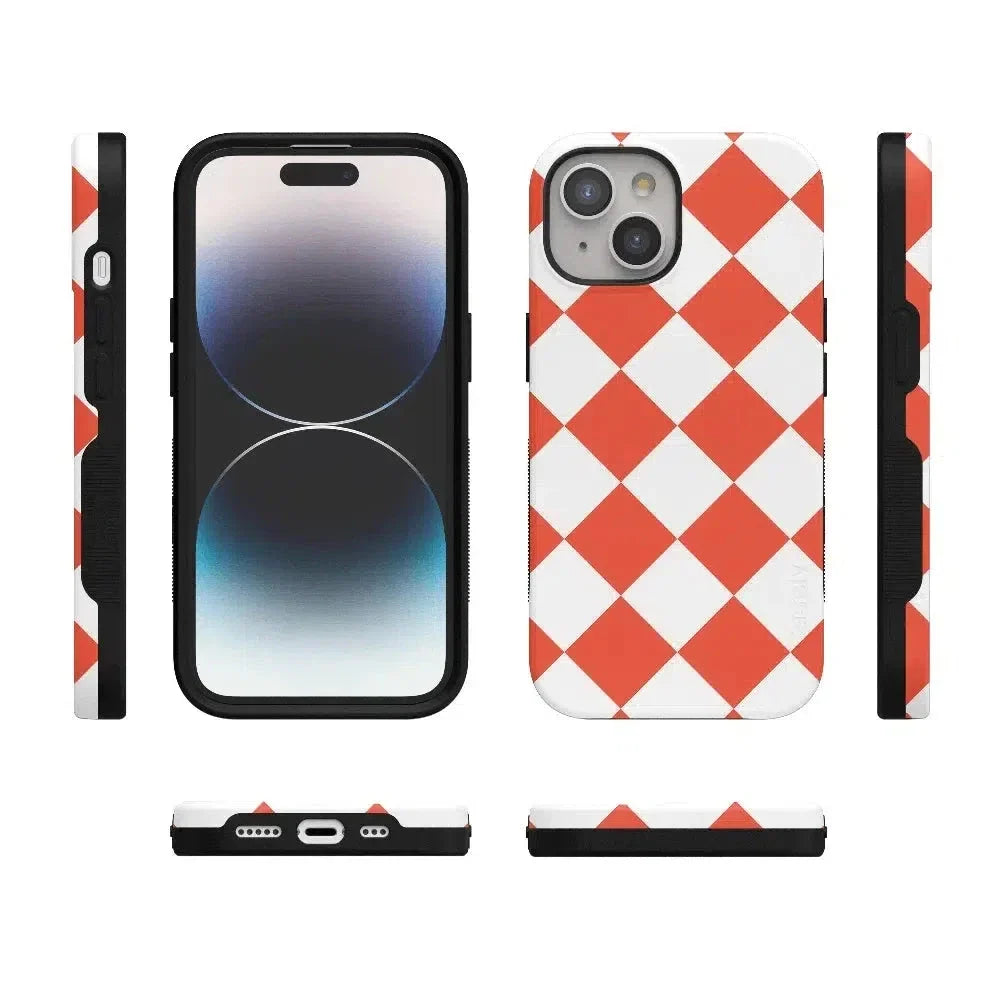 Red Checkerboard | High Contrast Design Case Phone Case Casetry