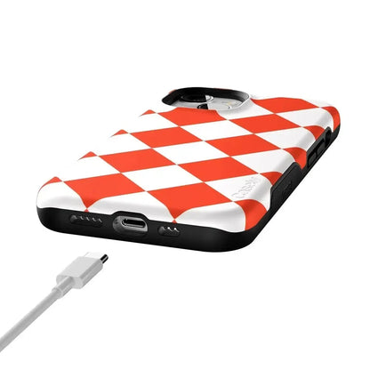 Red Checkerboard | High Contrast Design Case Phone Case Casetry