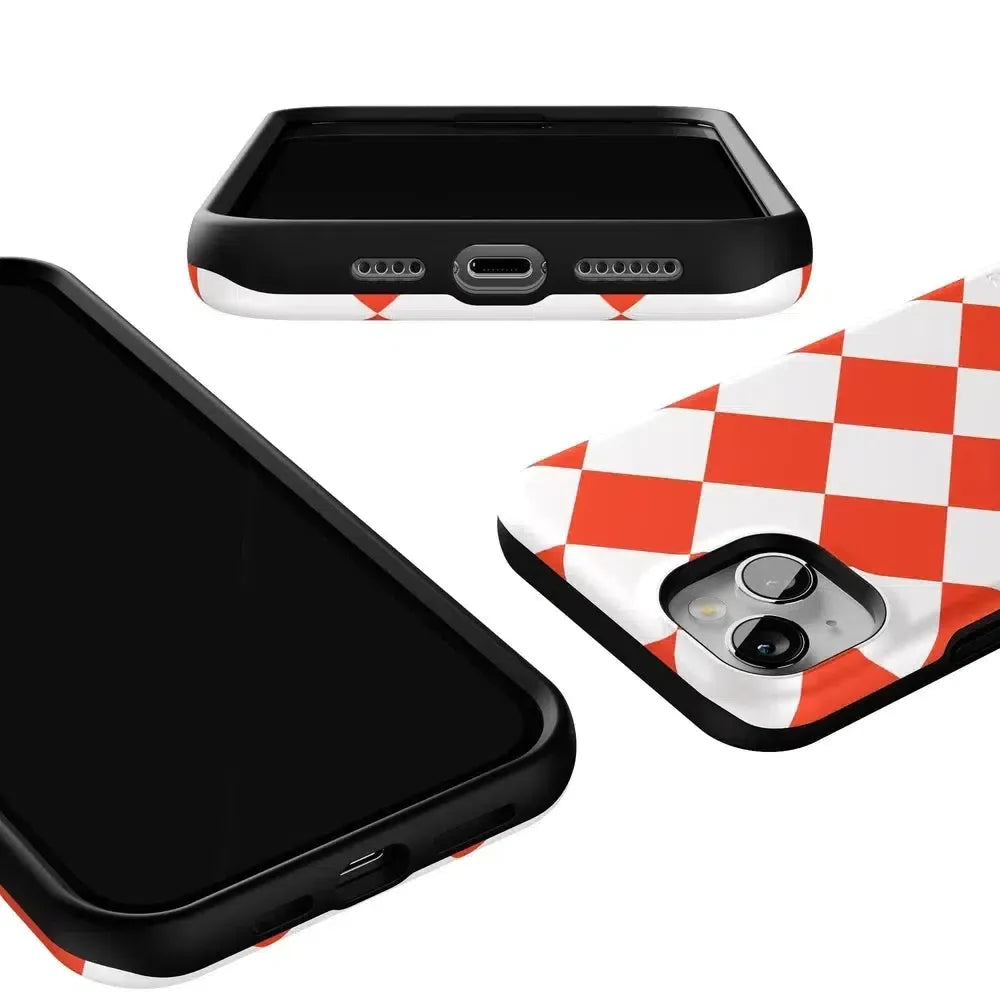 Red Checkerboard | High Contrast Design Case Phone Case Casetry