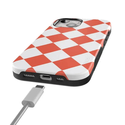 Red Checkerboard | High Contrast Design Case Phone Case Casetry