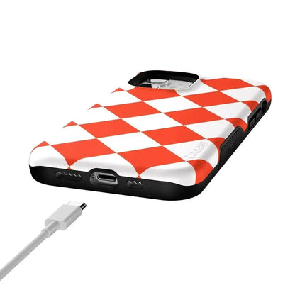 Red Checkerboard | High Contrast Design Case Phone Case Casetry