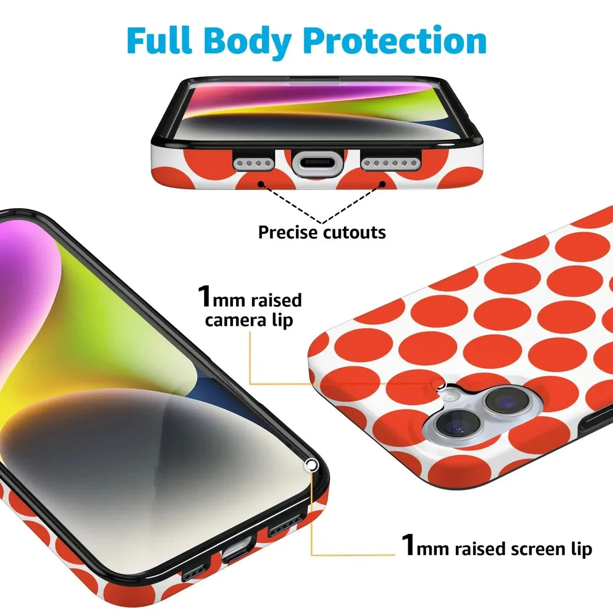Red Dots | High Contrast Design Case Phone Case Casetry