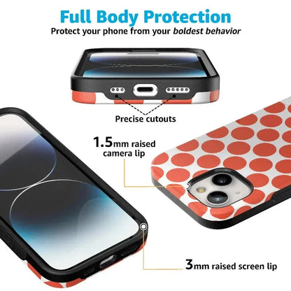Red Dots | High Contrast Design Case Phone Case Casetry