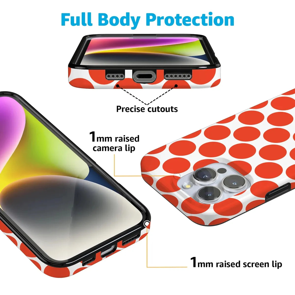 Red Dots | High Contrast Design Case Phone Case Casetry