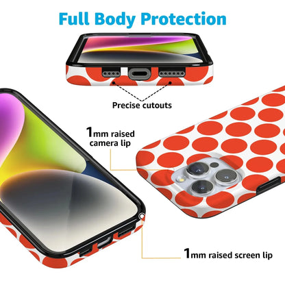 Red Dots | High Contrast Design Case Phone Case Casetry