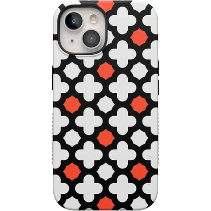 Red Lattice Tile | High Contrast Design Case Phone Case Casetry Bold Flex + MagSafe® iPhone 15 Plus