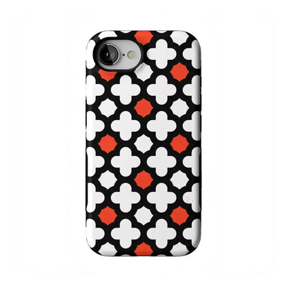 Red Lattice Tile | High Contrast Design Case Phone Case Casetry Bold Flex + MagSafe® iPhone 16e