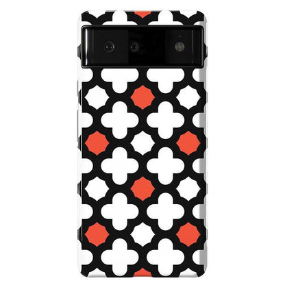 Red Lattice Tile | High Contrast Design Case Phone Case Casetry Essential Google Pixel 6