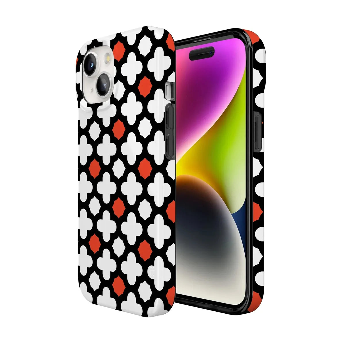 Red Lattice Tile | High Contrast Design Case Phone Case Casetry