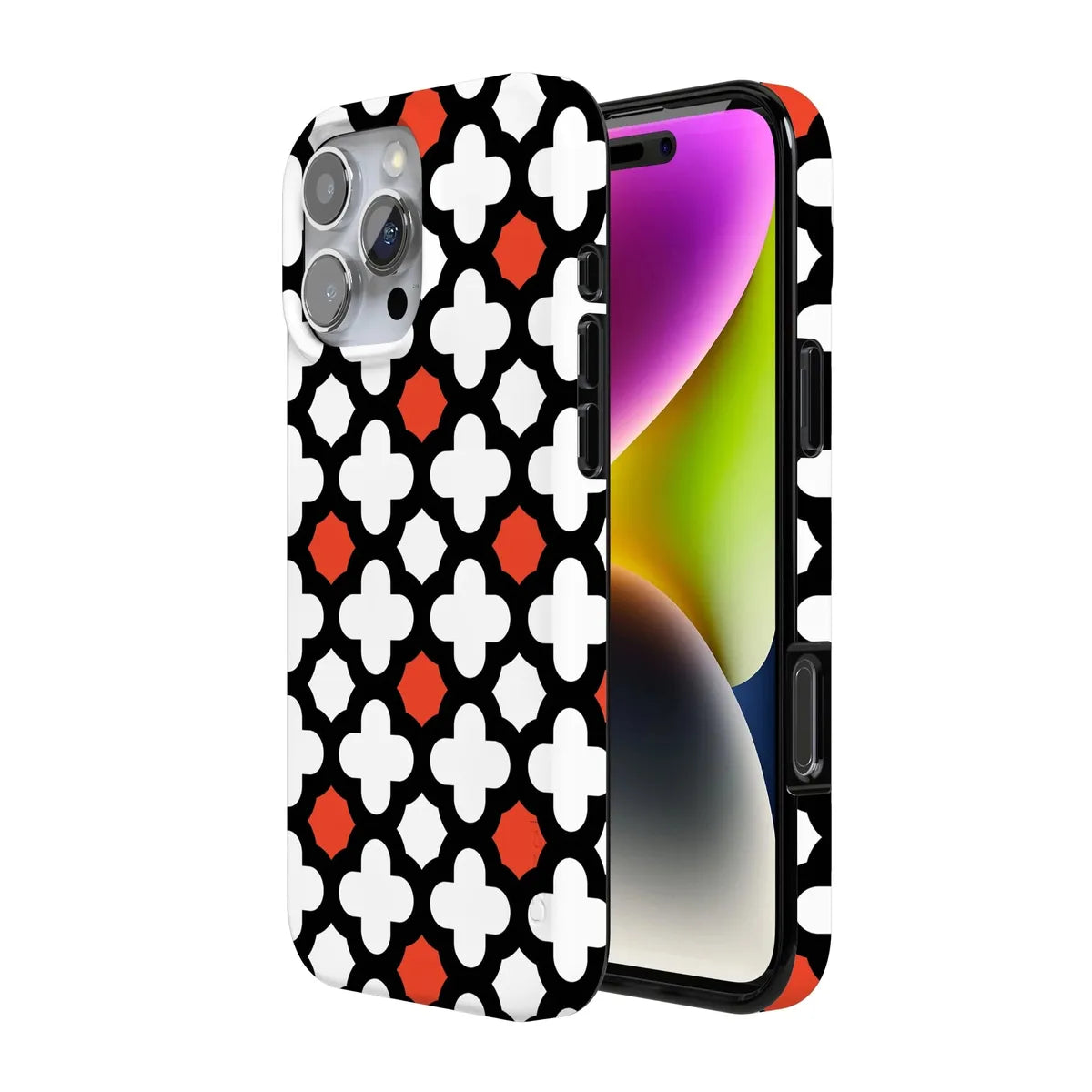 Red Lattice Tile | High Contrast Design Case Phone Case Casetry