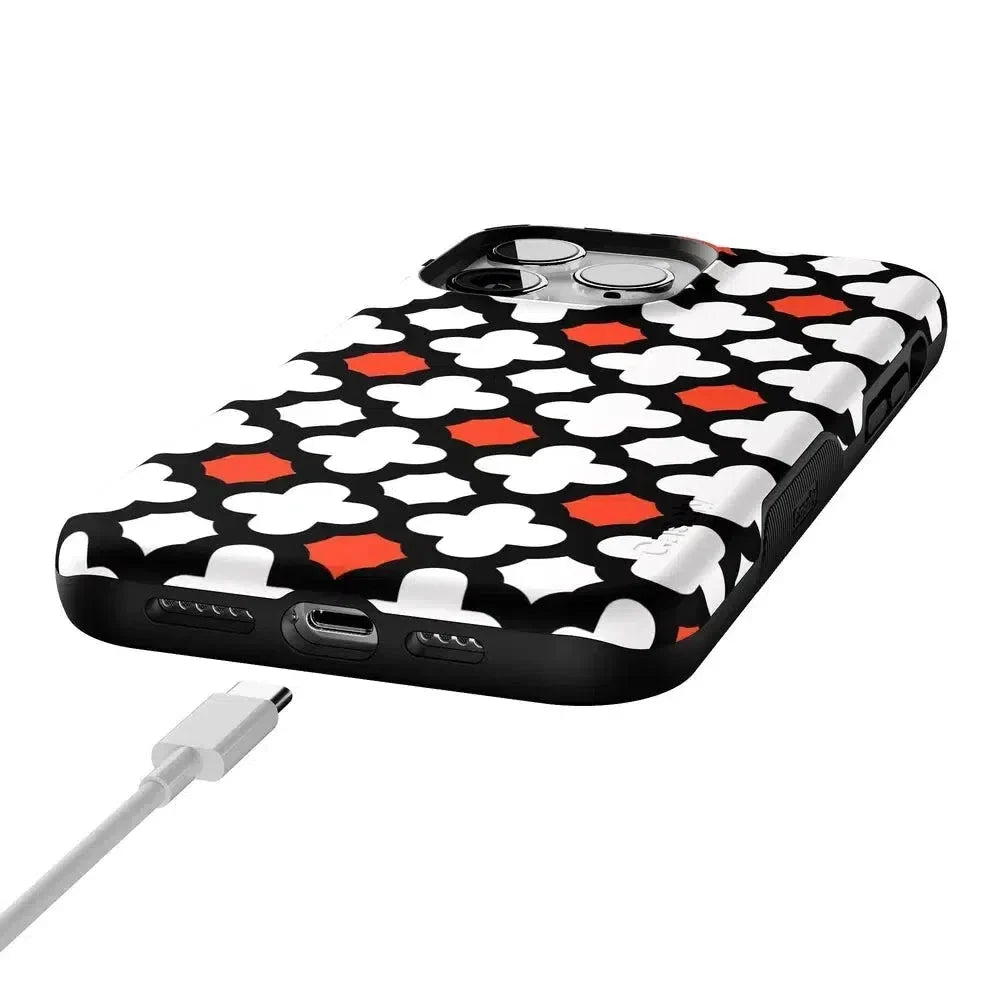 Red Lattice Tile | High Contrast Design Case Phone Case Casetry