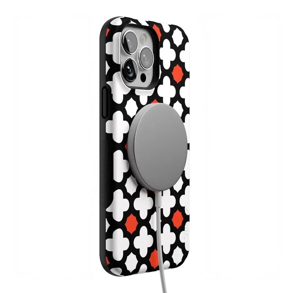 Red Lattice Tile | High Contrast Design Case Phone Case Casetry