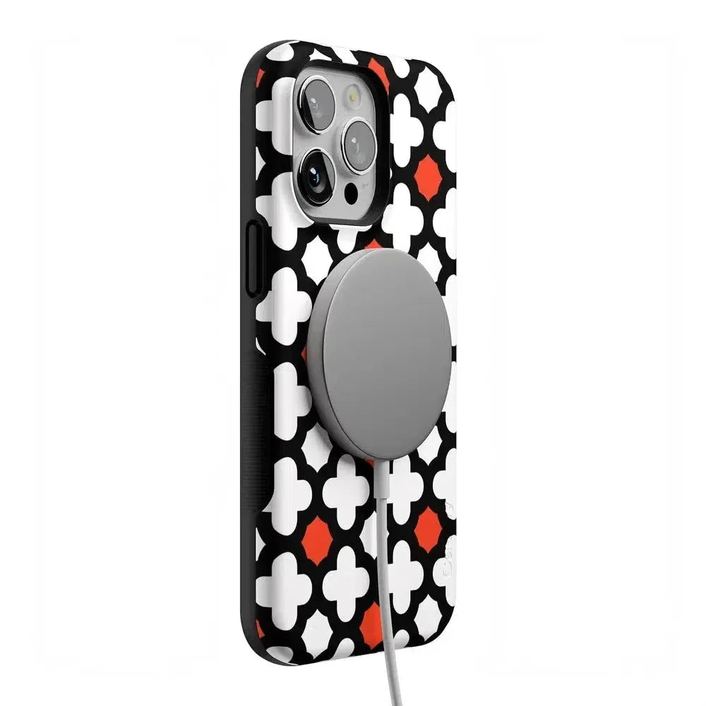Red Lattice Tile | High Contrast Design Case Phone Case Casetry