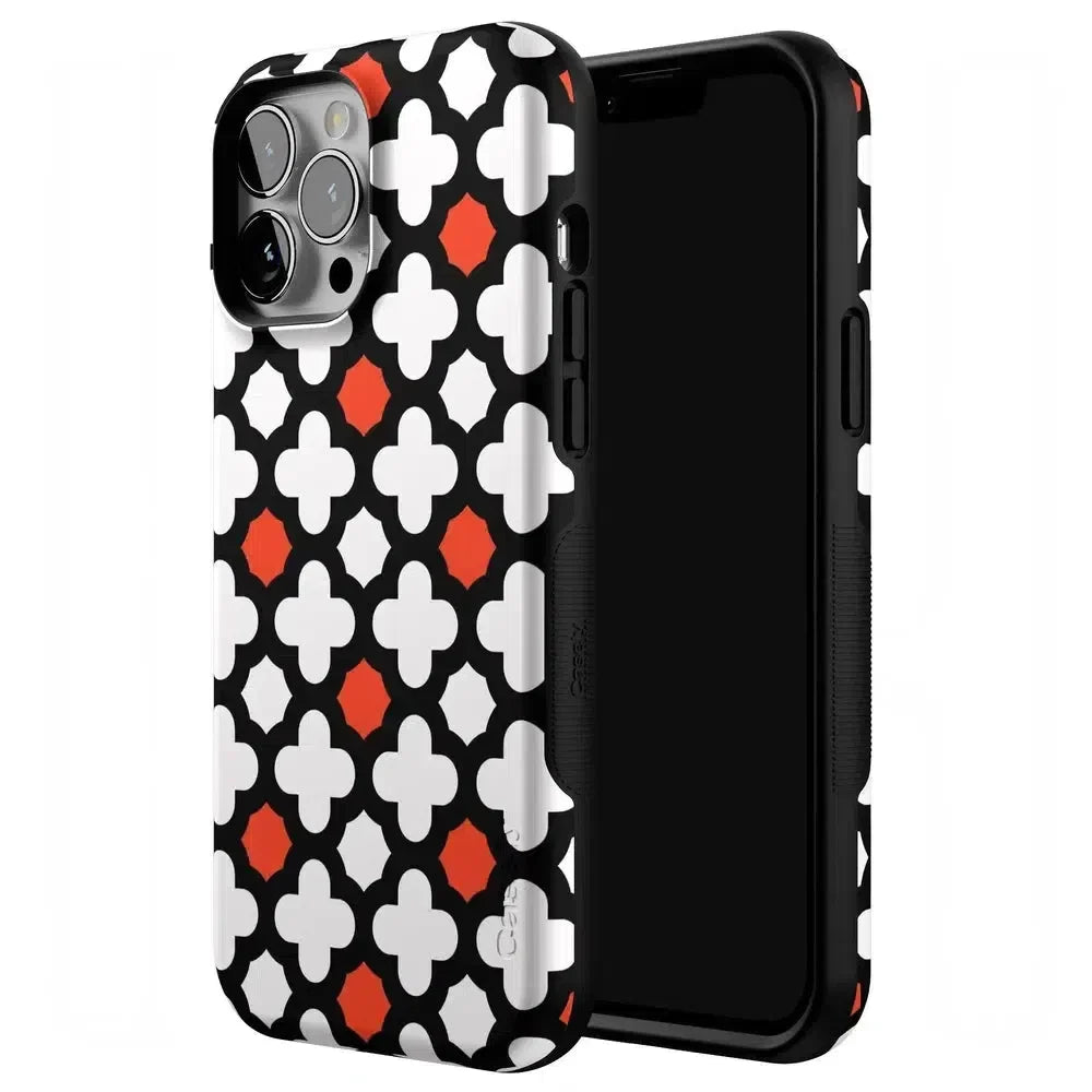 Red Lattice Tile | High Contrast Design Case Phone Case Casetry