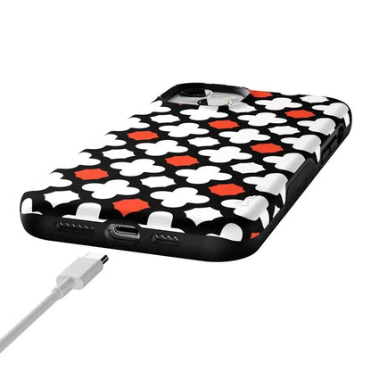 Red Lattice Tile | High Contrast Design Case Phone Case Casetry
